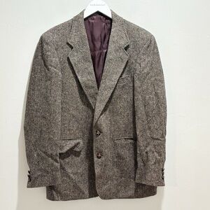 Vintage CHARING CROSS MILTON’S Men’s Brown Black Tweed Blazer Sport Coat 40R